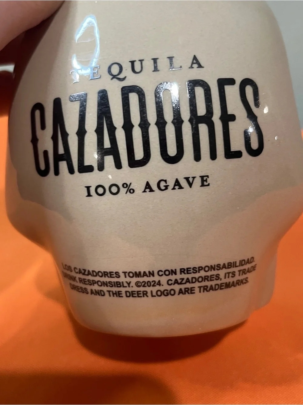 Ceramic Sugar Skull Mug Cazadores Tequila